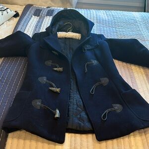 Duffle coat from Ralph Lauren in navy blue.